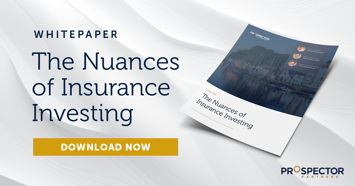 Prospector The Nuances of Insurance Investing CTA