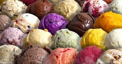 Many flavors of ice cream